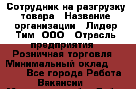 Сотрудник на разгрузку товара › Название организации ­ Лидер Тим, ООО › Отрасль предприятия ­ Розничная торговля › Минимальный оклад ­ 17 600 - Все города Работа » Вакансии   . Московская обл.,Дубна г.
